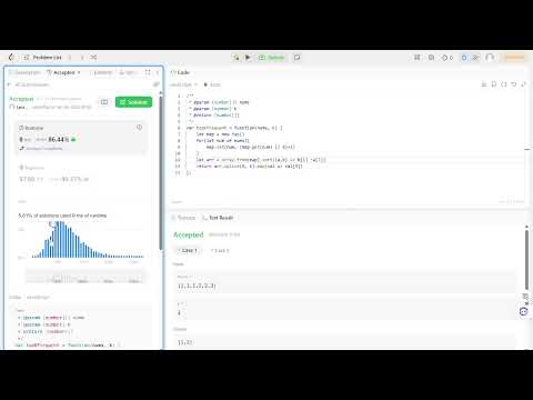 LeetCode 347: Top K Frequent Elements | Clean JavaScript Solution