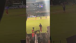 Virat Kohli waves at his fans #rcb #rcbvlsg #viratkohli #kingkohli #ipl #ipl2024