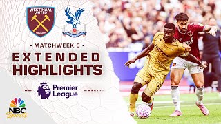 West Ham United v. Crystal Palace | PREMIER LEAGUE HIGHLIGHTS | 9/20/2025 | NBC Sports