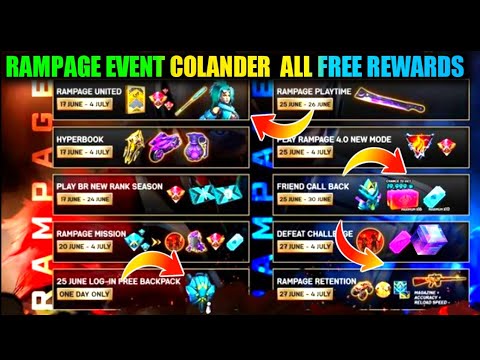 rampage event calendar | free fire rampage event calendar | how to rampage 4.0 event all'free reward