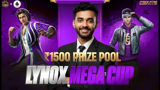 FREE FIRE TOURNAMENT🔥🎮| ₹1500 PRIZE POOL | Entry Only ₹15 | Register Now | Lynox Mega Cup S1