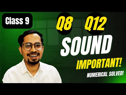 Class 9 Science | Sound Exercise Q8 & Q12 | Frequency & Splash Time Explained | NCERT Numericals