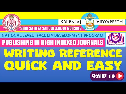 10 How to write your references quickly and easily | Publishing in High Indexed Journals