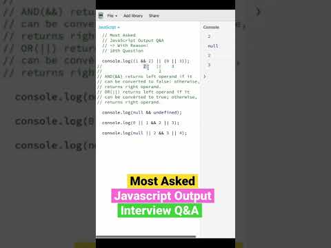 (Q-10) Most important JavaScript interview questions #interview #frontend #javascript #react