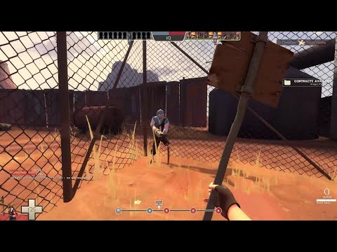 TF2 Telecamping scout completely misses 6 close range shots and dies.