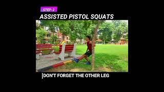 Pistol Squats - Learn in 3 steps | #shorts