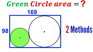 Can you find Area of the Green shaded Circle? | (Rectangle) | #math #maths | #geometry