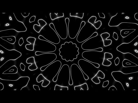 1-Hour Black & White Neon Kaleidoscope | Relaxing 4K Screensaver for Stress Relief & Eye Relaxation