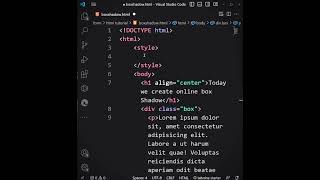 How to Create Online Box Shadow 😀 |Web Development #shorts #html #css #coding #webdevelopment #viral