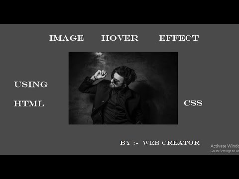 Image Hover Effect Using HTML & CSS | Web Creators