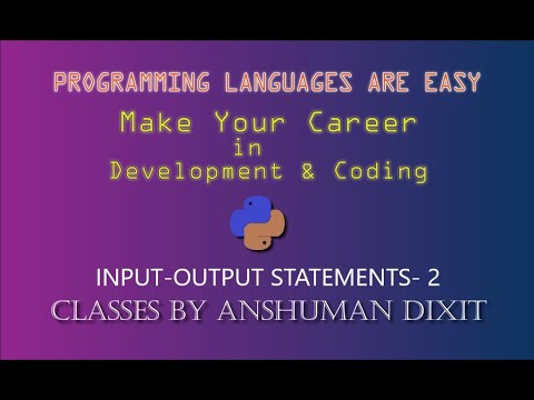Input output statements in Python 2