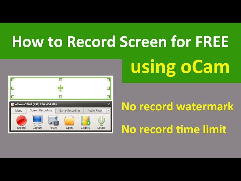 How to Record Screen for FREE using oCam