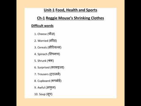 Notes of "Reggie Mouse's Shrinking Clothes"| English Ferry| Grade 3