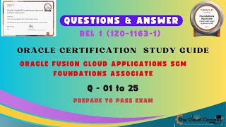 Oracle Fusion Cloud Applications SCM Foundations Associate Oracle Certification DUMP | SCM Dump