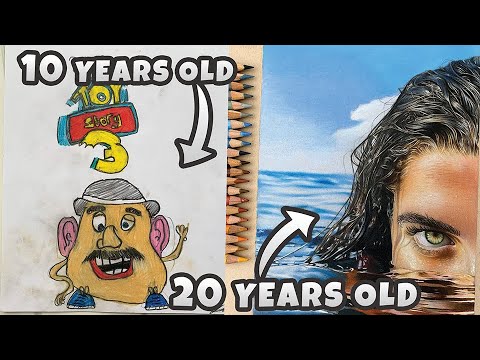 10 YEARS of drawing progress ✏️10yrs old - 20yrs old