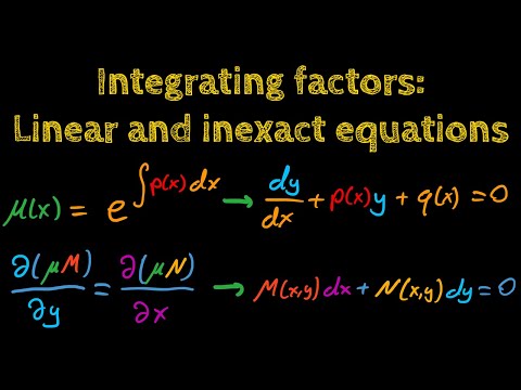 FORCE Differential Equations to be solved with Integrating Factors