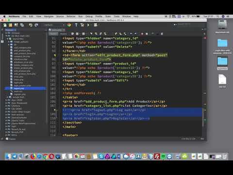 How to set up the login and registration files