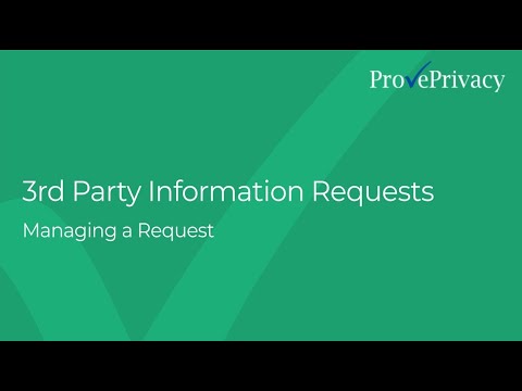 ProvePrivacy | Incident Management | Information Requests
