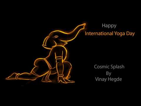 Tilt Brush art: Virtual Reality creation on International Yoga Day by Vinay Hegde Cosmic Splash
