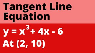 HOW TO Find the EQUATION OF A TANGENT LINE at a given point | Jake's Math Lessons