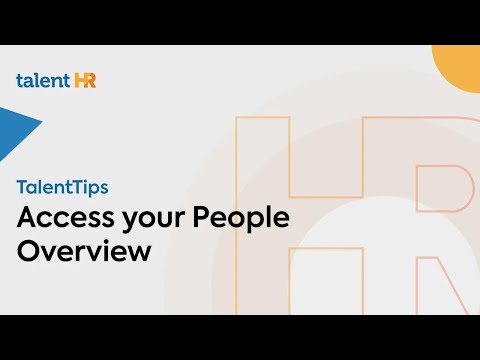 Access your People Overview in TalentHR - TalentHR