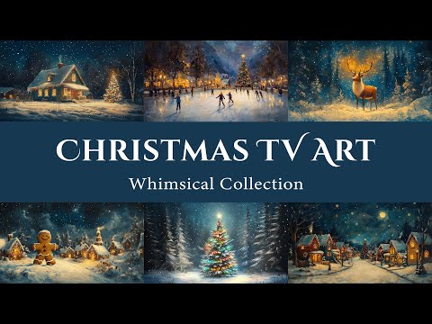 Vintage Christmas Frame TV Art | 4K Winter Holiday Art for TV