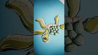 #drawing #turtleart #tortoise #art #turtoise #turtle #howtodraw #paintedturtle #satisfying #draw