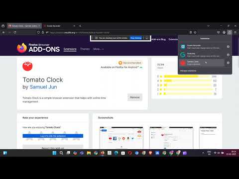 How to Install And Use Tomato Clock Extension on Firefox | Tomato Clock