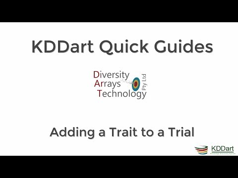 KDDart Quick Guides - Adding Categorical Other Traits to a Trial