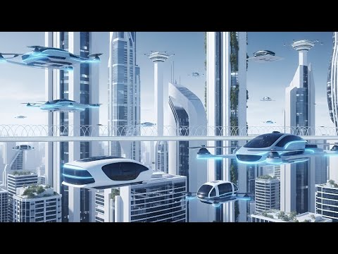 Inside a Perfect Future 🌍 | White & Blue Luxury Sci-Fi Cities | 1-Hour 4K AI Journey
