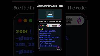 Glassmorphism Login Form | HTML CSS & JavaScript | Modern UI Design Tutorial #css #uiux #coding