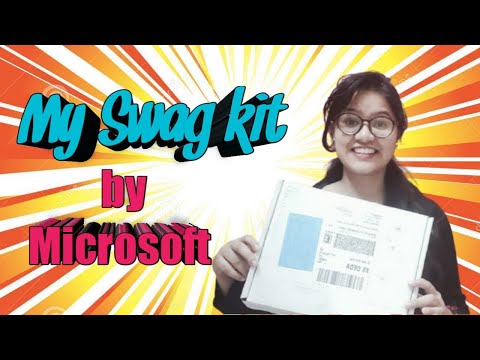 Unboxing of my FIRST Swag Kit !!!!! SWAGS By Microsoft !!!! 😍😱😯