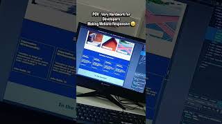 POV: Making a Website Responsive is HARD 😭 | Frontend Developer Life #Shorts