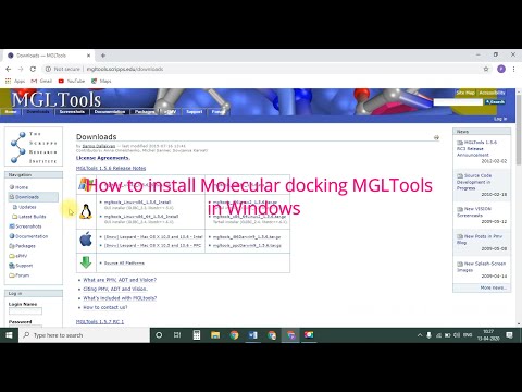 How to install MGLtools for Molecular docking