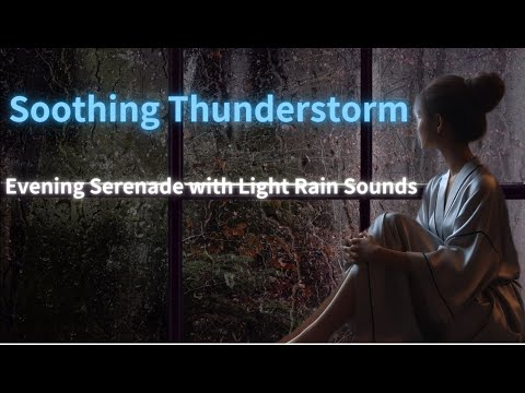 Soothing Thunderstorm: Evening Serenade with Light Rain Sounds#Relaxing Sounds of Nature#雷雨聲#自然ASMR