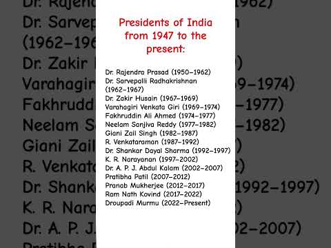 President of India from 1947 to the present #president #india #upsc #upsc #music #phonk #remix #dnb