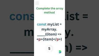 Can You Complete the method in React? #reactjs #reactjsforbeginners #coding