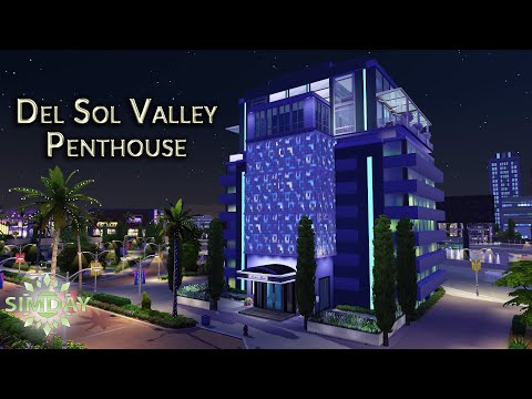 Celebrity Penthouse in Del Sol Valley | The Sims 4 Stop Motion Speed Build