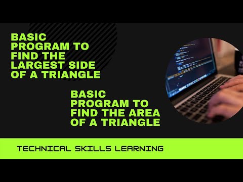 Find the largest side of a triangle|| Find area of a triangle ||BASIC Programming