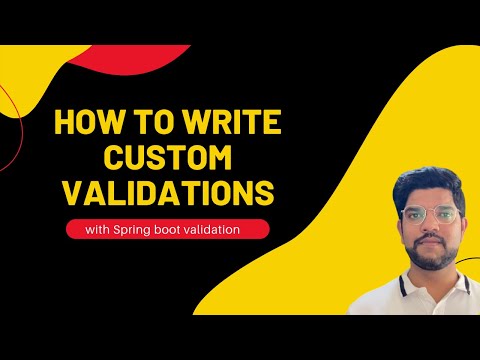 How to write custom validation with spring boot
