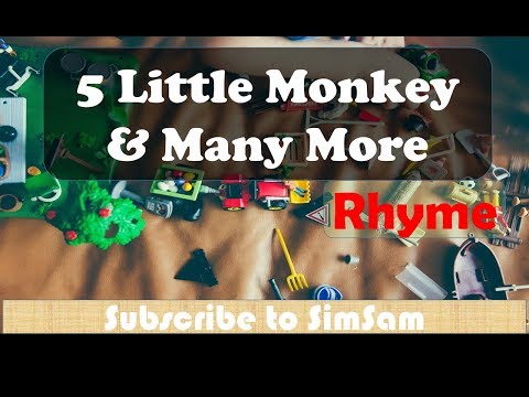 5 little Monkeys Jumping on the Bed Nursery rhymes | Five Little Monkey | by SimSam
