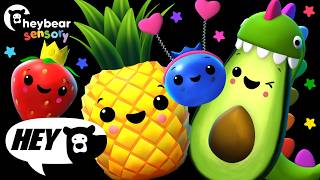 Hey Bear Sensory - Avocadosaurus® and Friends Dance Party! Dancing Fruit Video!