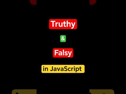 Truthy & Falsy Values in JavaScript Explained 🔥 #shorts #coding #javascripttutorial #programming