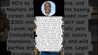 From Riches to Ruin: Tyson’s $300M Meltdown #viral #shorts #viralvideo