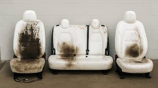 Perfectly Cleaning Tesla's White Interior (Very Easy Steps)