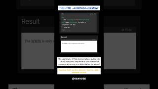 Acronym HTML Element | HTML Element | CSS templates #htmlcss #htmlelements
