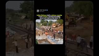 🚆 Indian Railways Builds Subway Crossing in Just 4 Hours! ⚡🇮🇳