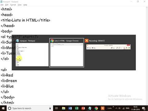 HTML Lists