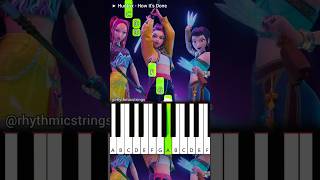 Huntrix - How It's Done | KPop Demon Hunters | Piano Tutorial #shorts #netflix