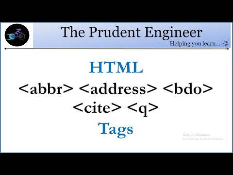 #8|| How to add Quotation, Abbreviation,address, citation, bdo in HTML|| Web Development tutorial ||